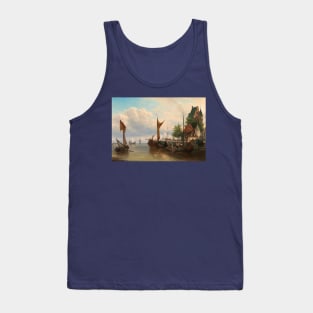 Sailboats in the Harbour Tank Top